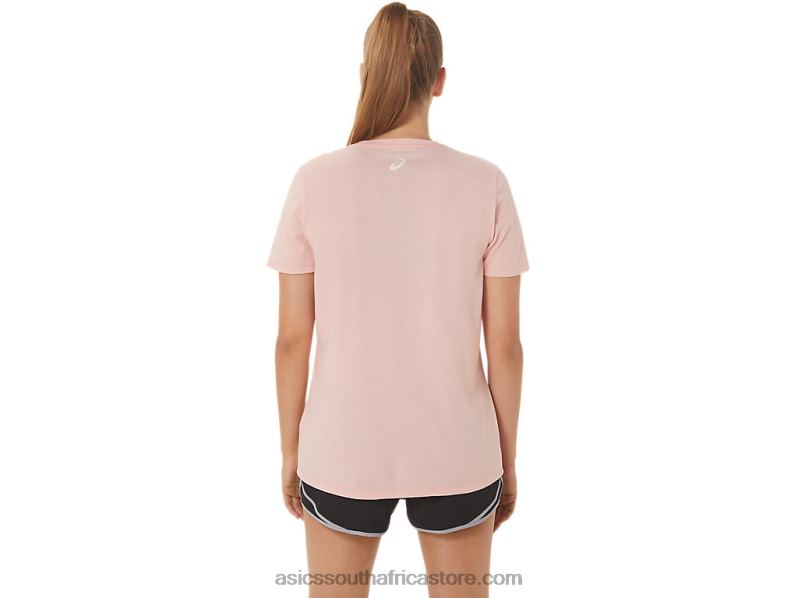 Women Asics Run Club V-Neck LH4X02813 Frosted Rose