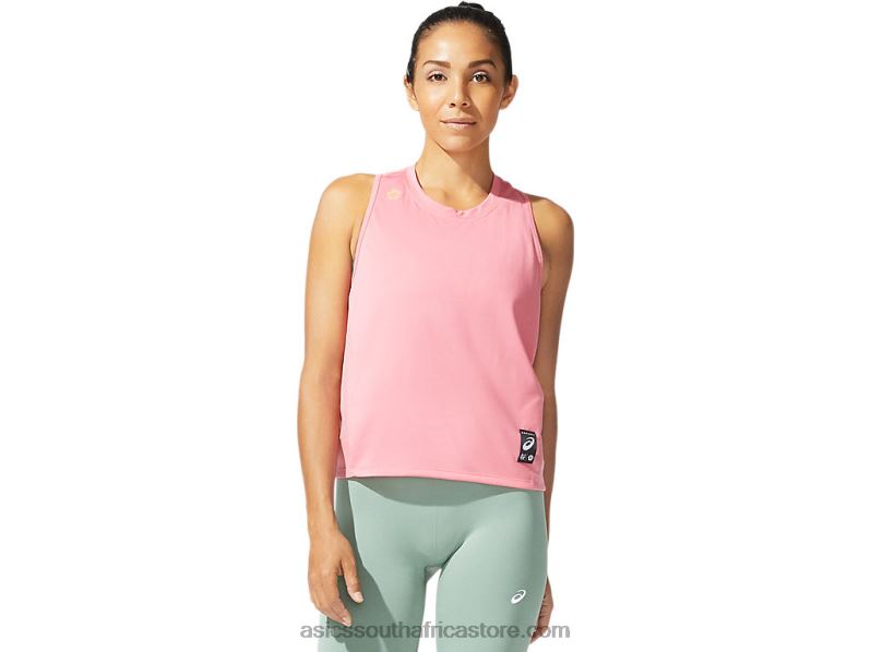 Women Asics Sakura Tank LH4X03970 Peach Petal