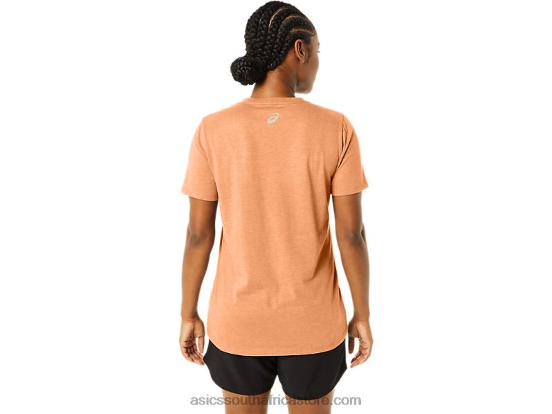 Women Asics Stripes V-Neck LH4X02349 Summer Dune