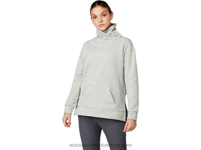 Women Asics Thermal Tech Top LH4X03639 Piedmont Grey Heather
