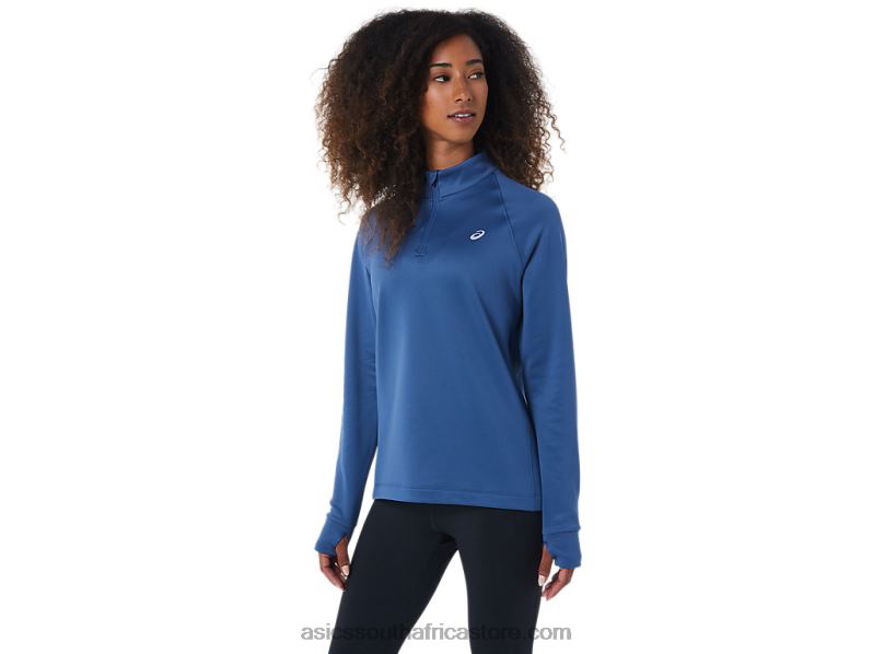 Women Asics Thermopolis 1/4 Zip LH4X02799 Grand Shark