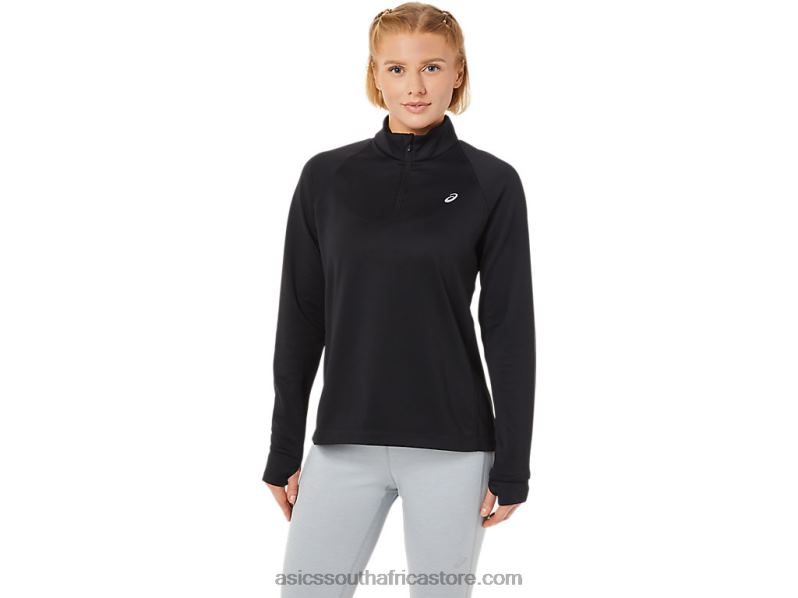Women Asics Thermopolis 1/4 Zip LH4X03636 Performance Black