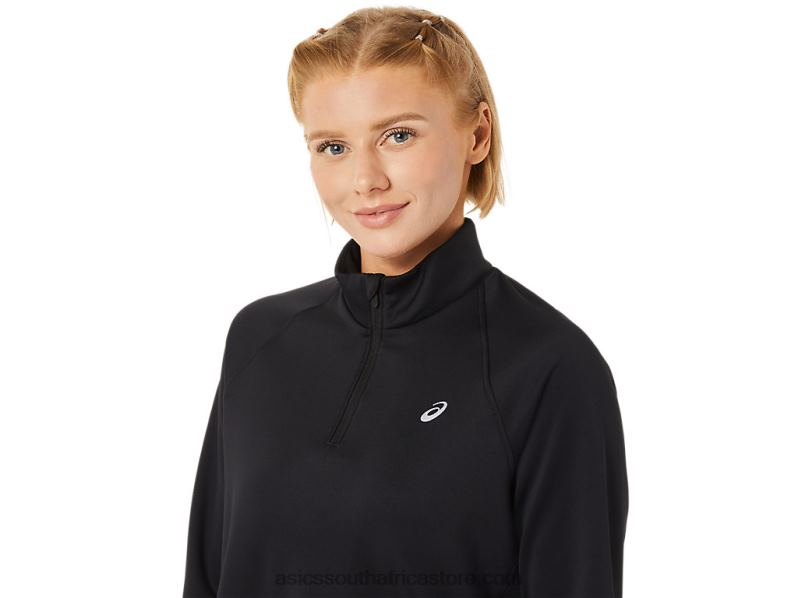 Women Asics Thermopolis 1/4 Zip LH4X03636 Performance Black