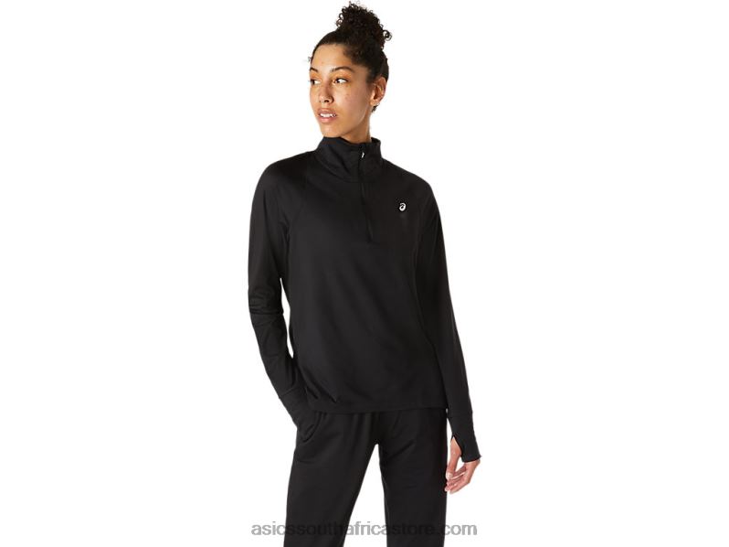 Women Asics Thermopolis Half Zip LH4X03618 Performance Black