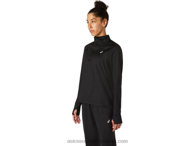 Women Asics Thermopolis Half Zip LH4X03618 Performance Black