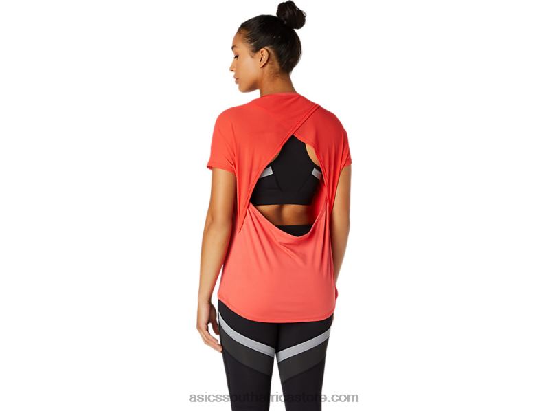 Women Asics Top LH4X03798 Pink Grapefruit