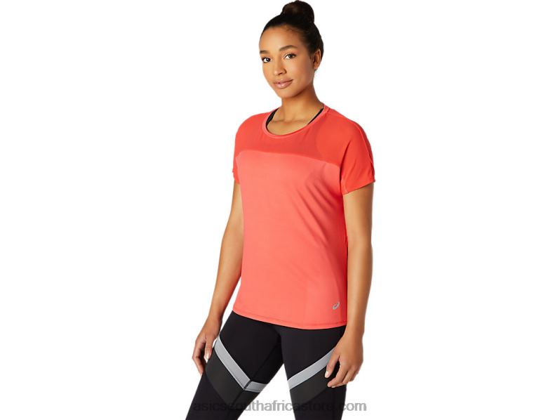 Women Asics Top LH4X03798 Pink Grapefruit