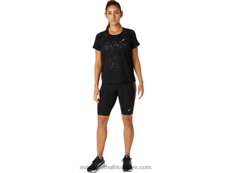 Women Asics Ventilate Short Sleeve Top LH4X03819 Performance Black