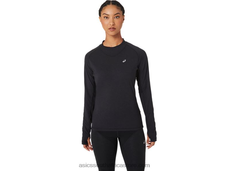 Women Asics Winter Run Long Sleeve Top LH4X02756 Performance Black