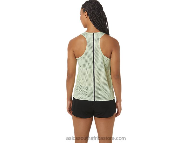 Women Asics Actibreeze Jacquard Singlet LH4X02226 Whisper Green