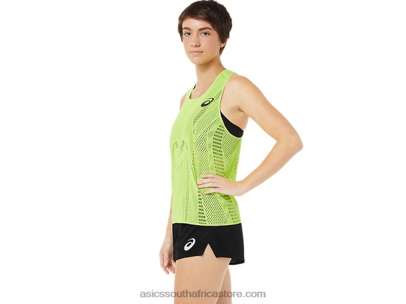 Women Asics Actibreeze Singlet LH4X03350 Hazard Green