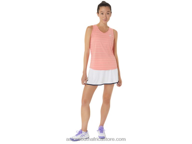 Women Asics Court Stripe Tank LH4X02507 Guava