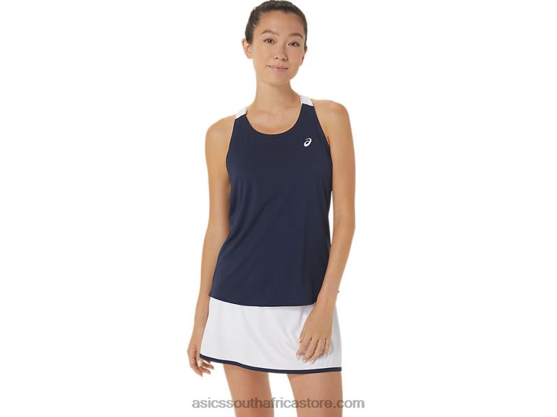 Women Asics Court Tank LH4X02464 Midnight/Brilliant White