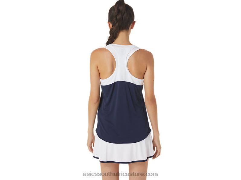 Women Asics Court Tank LH4X02464 Midnight/Brilliant White