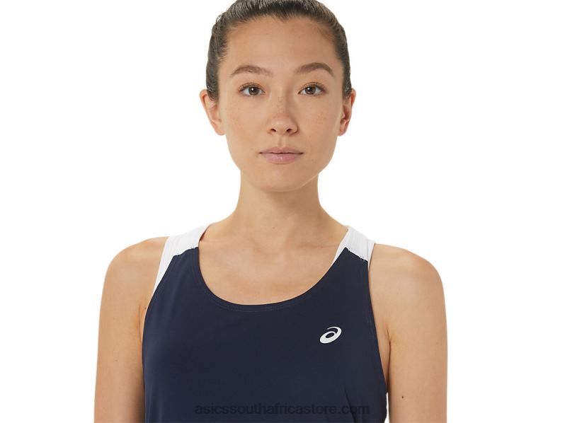 Women Asics Court Tank LH4X02464 Midnight/Brilliant White