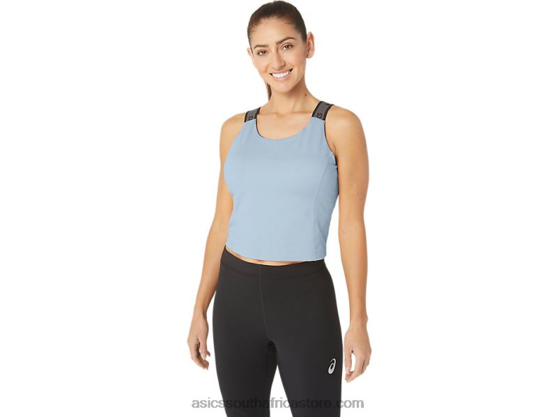 Women Asics Fit Sana Cropped Tank LH4X02158 Sky