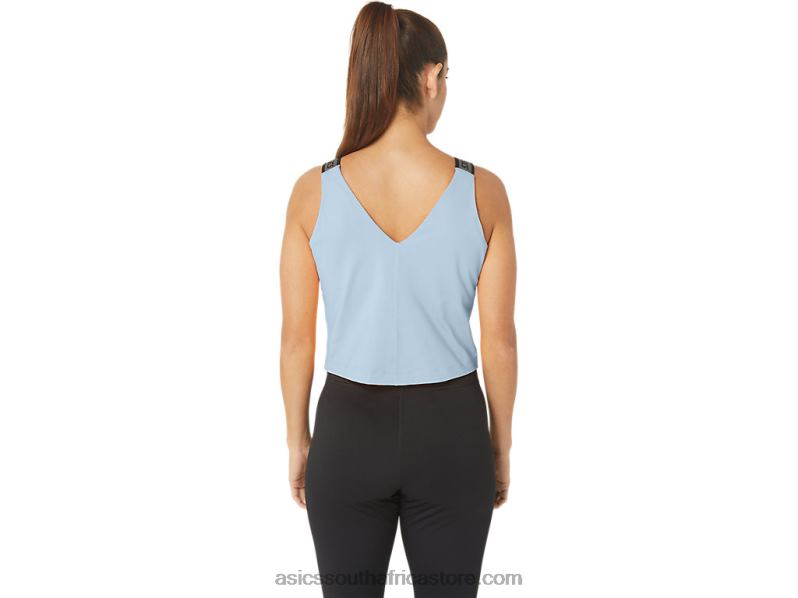 Women Asics Fit Sana Cropped Tank LH4X02158 Sky