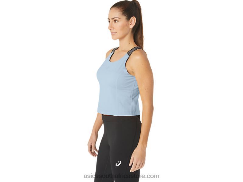 Women Asics Fit Sana Cropped Tank LH4X02158 Sky