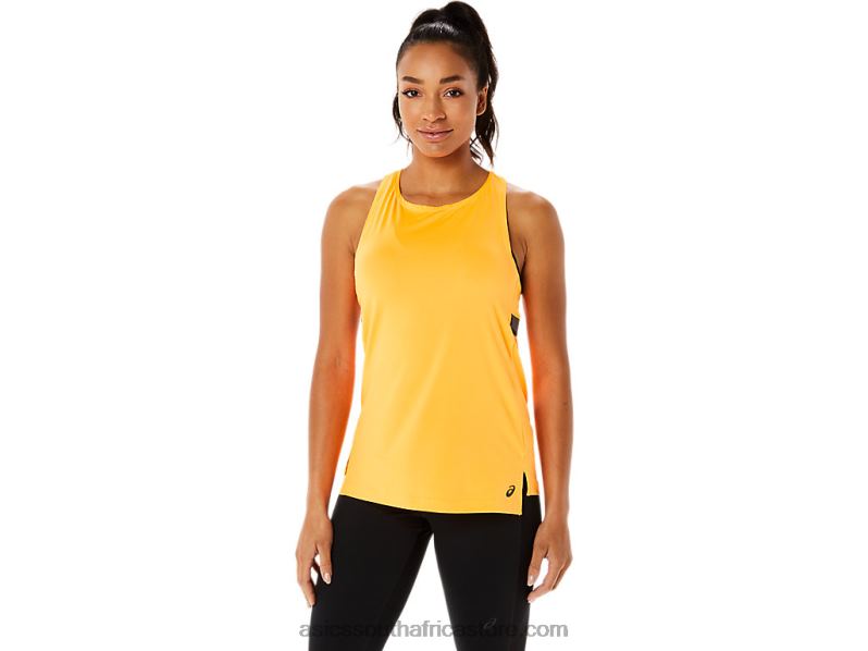 Women Asics Fit Sana Tank LH4X02823 Orange Pop