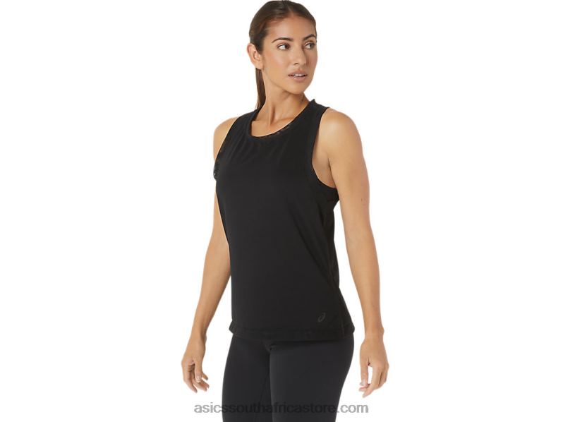 Women Asics Kate Mesh Tank LH4X02811 Performance Black
