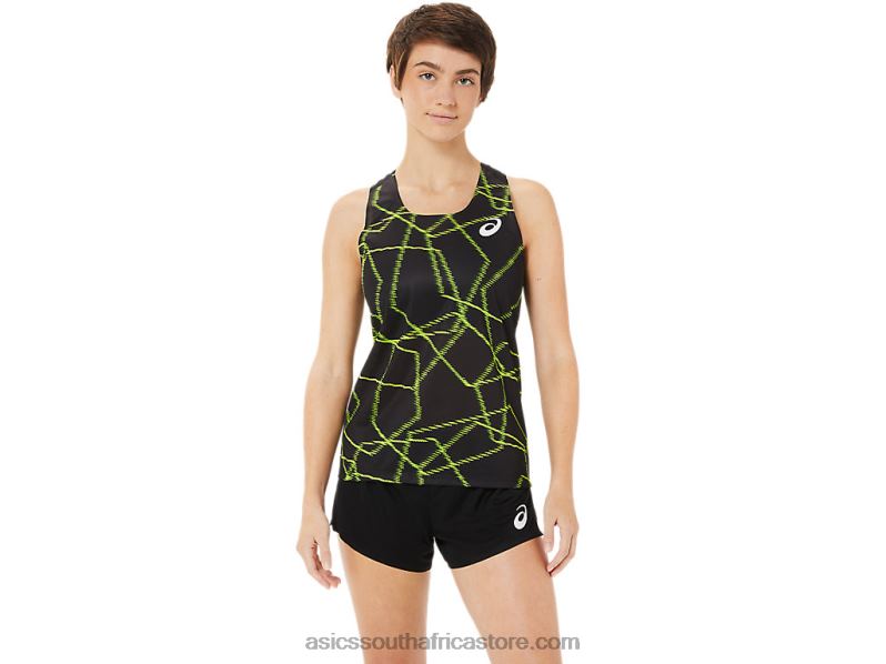 Women Asics Light Mesh Singlet LH4X03405 Performance Black