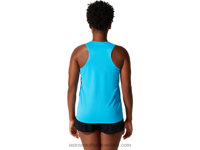 Women Asics Light Mesh Singlet LH4X04075 Digital Aqua