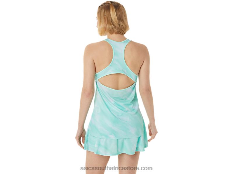 Women Asics Match Graphic Tank LH4X03065 Fresh Ice