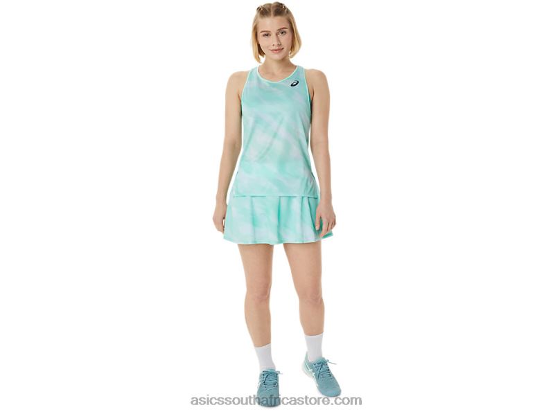 Women Asics Match Graphic Tank LH4X03065 Fresh Ice