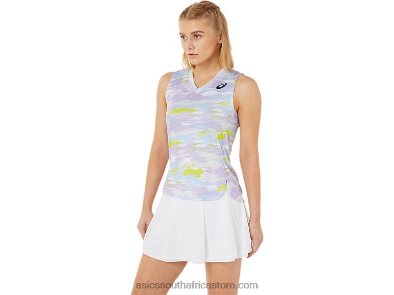 Women Asics Match Graphic Tank LH4X03494 Murasaki