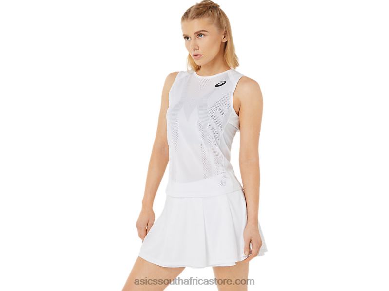 Women Asics Match Tank LH4X03478 Brilliant White