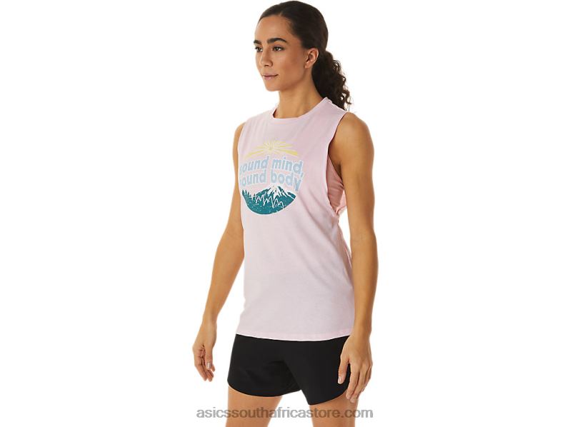 Women Asics Mountain Muscle Tank LH4X02833 Pink Salt