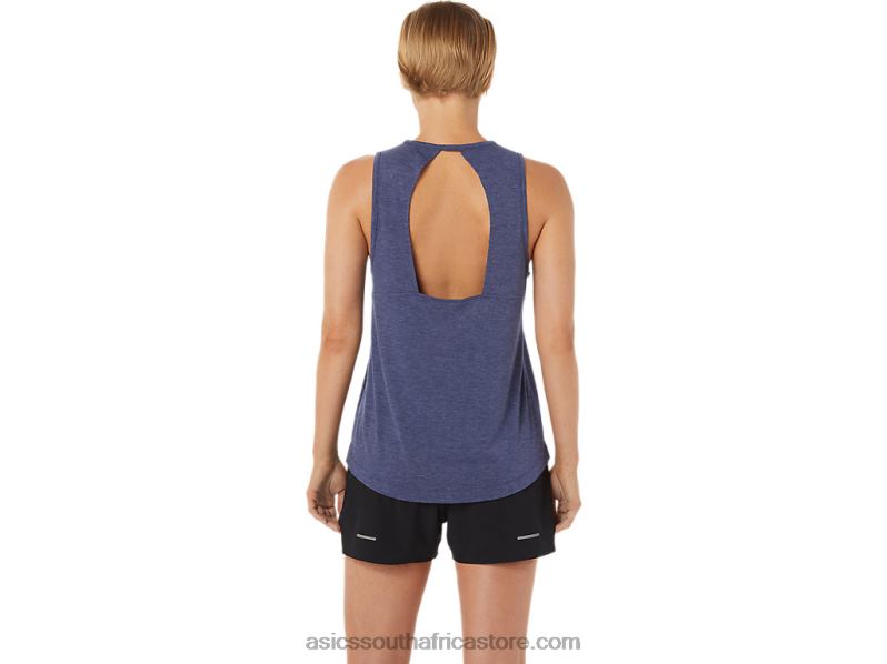 Women Asics Muscle Tank LH4X03786 Peacoat Heather/Fresh Ice