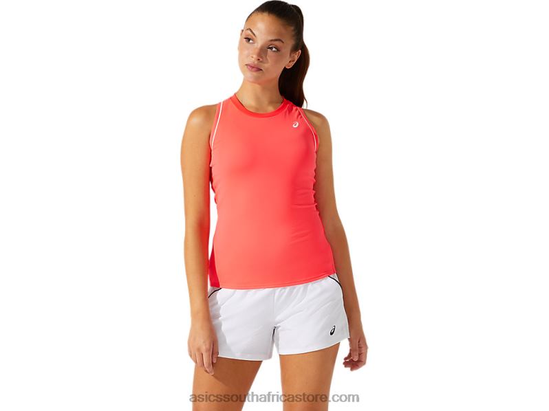 Women Asics Piping Tank LH4X03796 Diva Pink