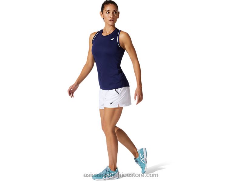 Women Asics Piping Tank LH4X03881 Peacoat