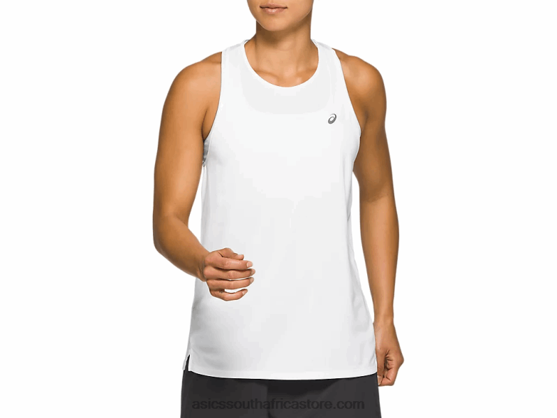 Women Asics Race Sleeveless LH4X02830 Brilliant White