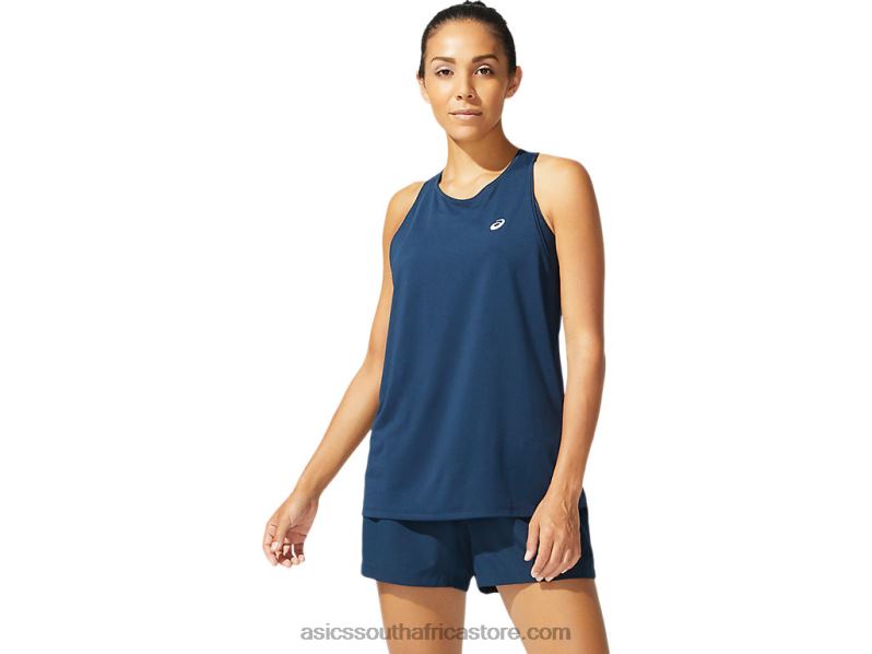 Women Asics Race Sleeveless LH4X04078 French Blue