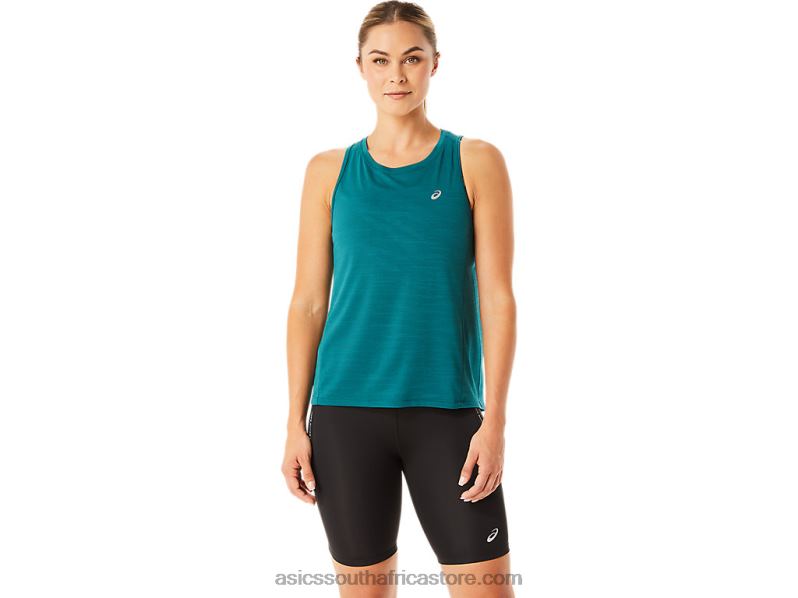 Women Asics Race Tank LH4X02996 Velvet Pine