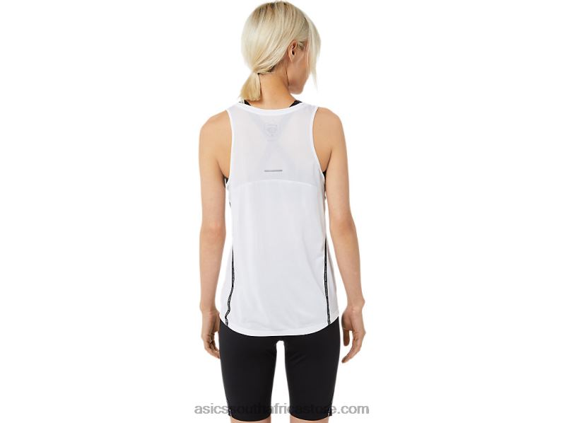 Women Asics Race Tank LH4X03331 Brilliant White