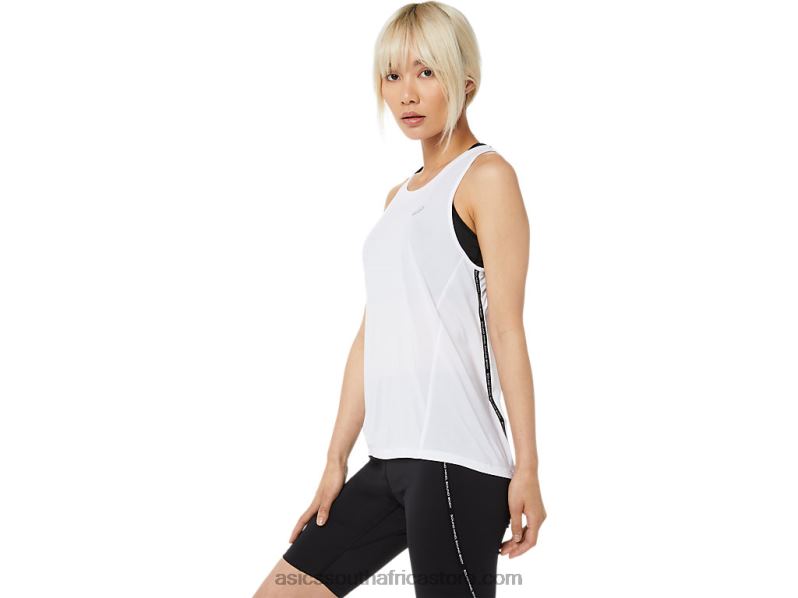 Women Asics Race Tank LH4X03331 Brilliant White