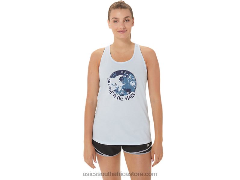 Women Asics Relax And Breathe Racerback LH4X03014 Soft Sky