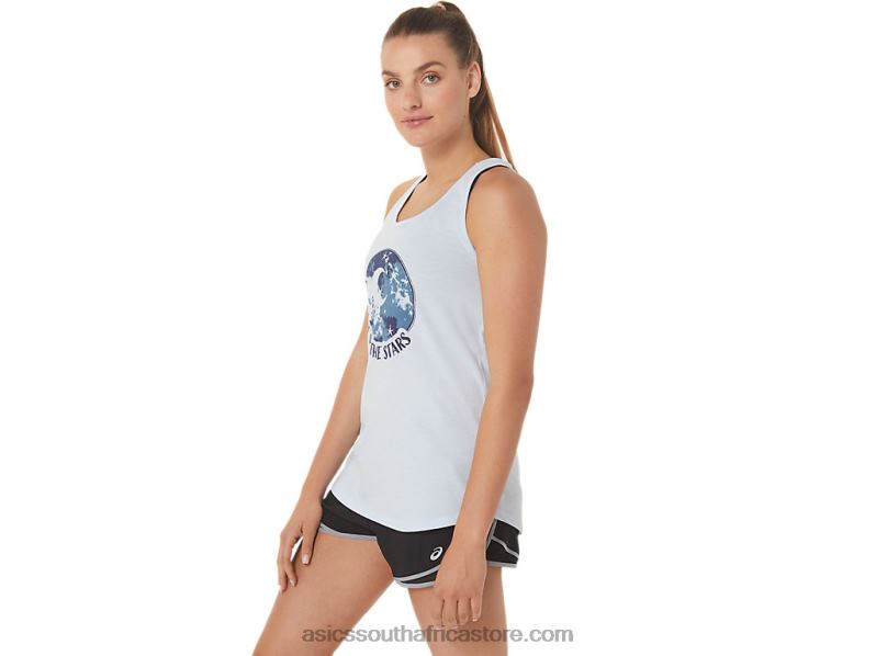 Women Asics Relax And Breathe Racerback LH4X03014 Soft Sky