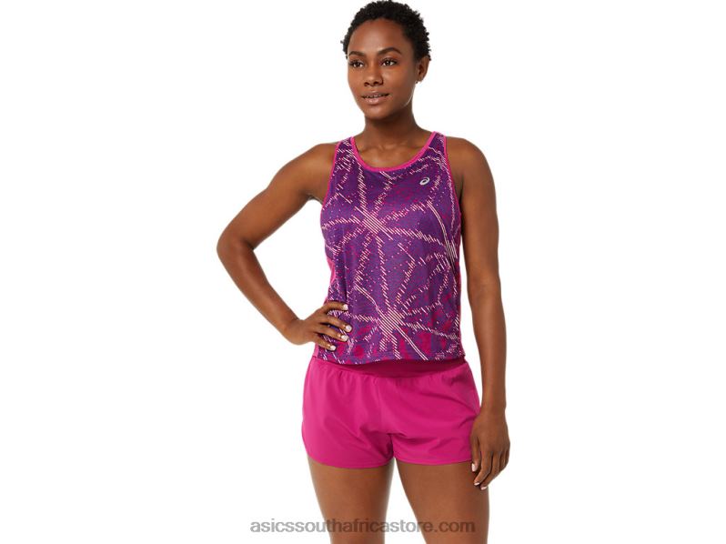 Women Asics Sakura Tank LH4X03327 Yo Zakura Aop