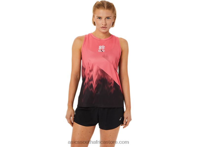 Women Asics Singlet LH4X03650 Blazing Coral