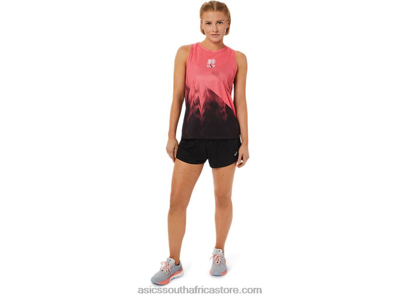 Women Asics Singlet LH4X03650 Blazing Coral