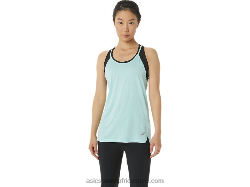 Women Asics Strappy Tank LH4X03304 Clear Blue Spacedye