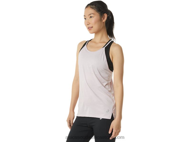 Women Asics Strappy Tank LH4X03310 Barely Rose Spacedye
