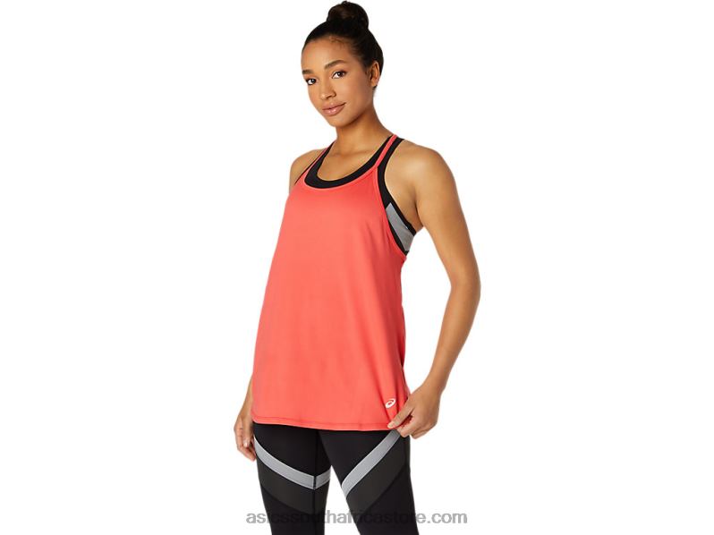 Women Asics Tank LH4X03775 Pink Grapefruit