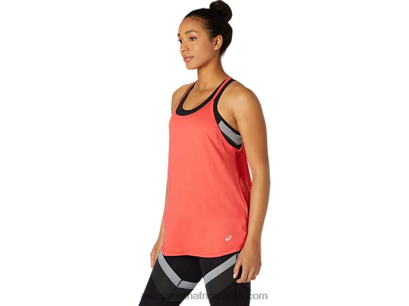 Women Asics Tank LH4X03775 Pink Grapefruit