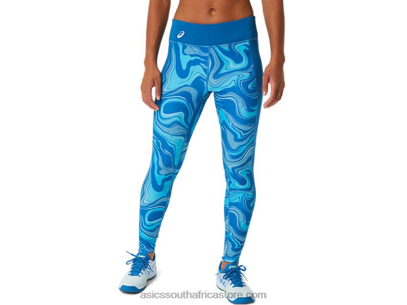 Women Asics Graphic Tight LH4X02524 Reborn Blue