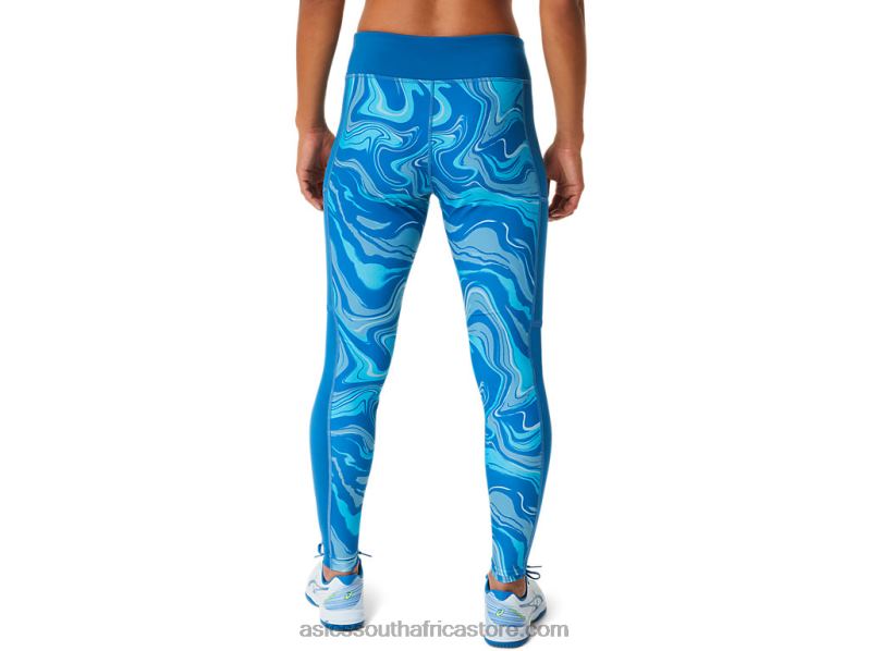 Women Asics Graphic Tight LH4X02524 Reborn Blue